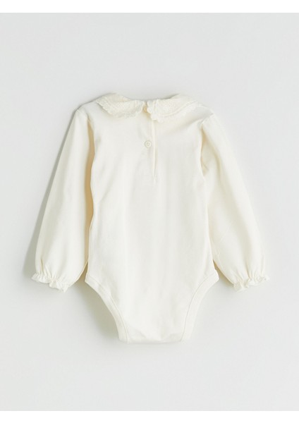 Yeni Sezon Bebe Yaka Basic Kız Bebek Çıtçıtlı Bodysuit modelleri