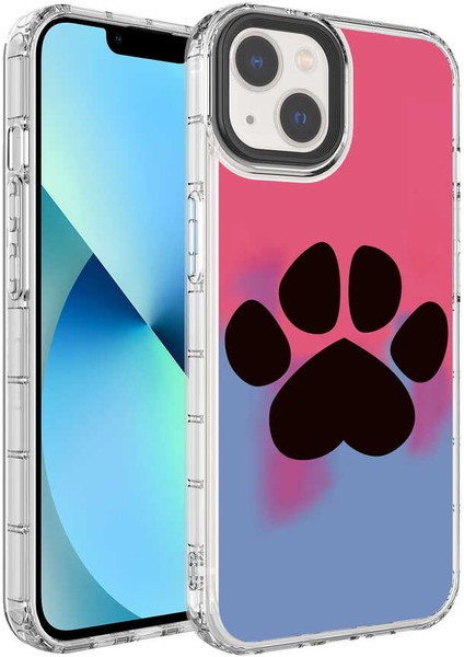 iPhone 14 Plus Uyumlu Kamera Korumalı Renkli Desenli Sert Silikon N7TH Korn KAPAK-NO16