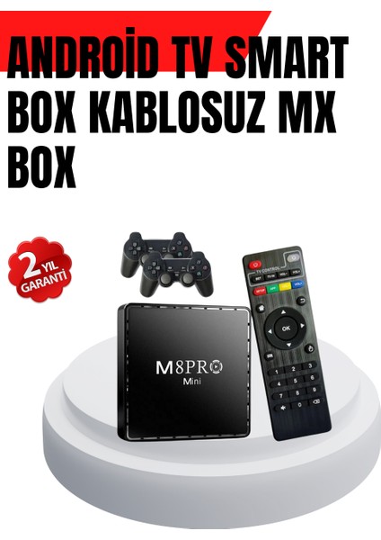 Allzey M8PRO 2gb Ram + 64GB Retro Oyunlu Tv Box