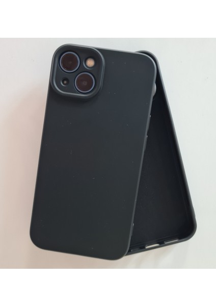İphone 14 İle Uyumlu LOGOSUZ Kamera Korumalı İçi Kadife Esnek Silikon Lansman Kılıf
