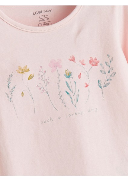 Yeni Sezon Bisiklet Yaka Çiçekli Kız Bebek Pijama Takımı 2'li modelleri