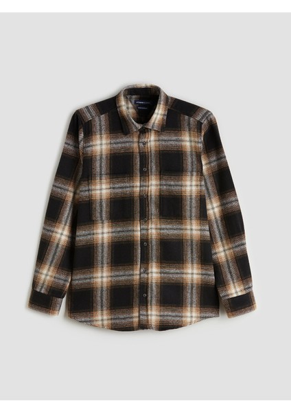 Yeni Sezon Regular Fit Ekose Gabardin Erkek Oduncu Gömlek indirimleri