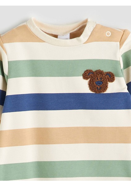 Yeni Sezon Bisiklet Yaka Nakışlı Erkek Bebek Tulum modelleri