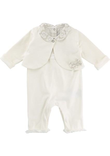 Ekru Tulum ve Bolero Kız Bebek 2'li Set