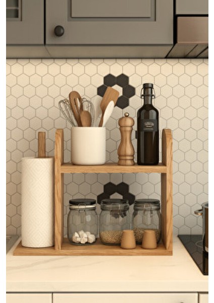 Kağıt Havluluklu Mutfak Rafı – Tezgah Üstü Düzenleyici ve Peçetelik modelleri