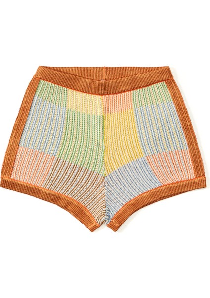 Çok Renkli Kız Çocuk Triko Şort