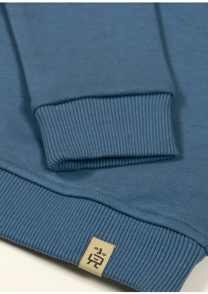 Be Bold Baskılı Mavi Uzun Kollu Erkek Çocuk Sweatshirt modelleri