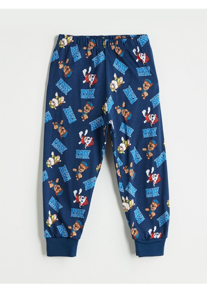 Yeni Sezon Bisiklet Yaka Paw Patrol Baskılı Erkek Çocuk Pijama Takımı indirimleri