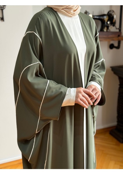 Haki Biyeli Abaya Takım 5081 modelleri
