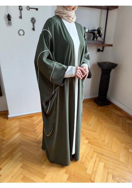 Haki Biyeli Abaya Takım 5081 indirimleri