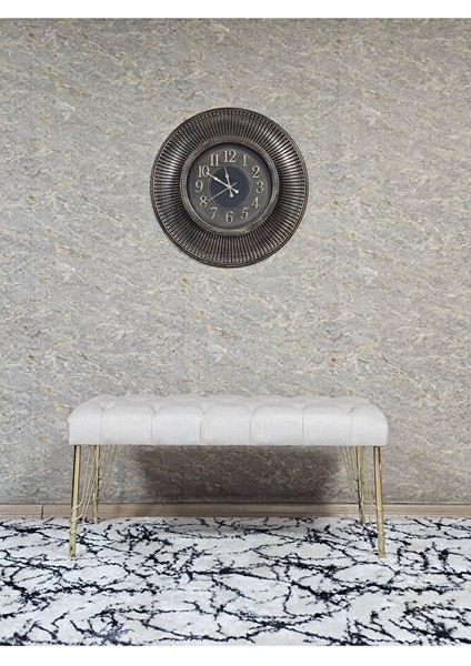 Gold Tel Ayaklı 90 cm Puf Bench - Puf - Bench - Kasalı Oturak - Oturak - Yatak Ucu Puf Krem Renk 90 x 40 Boyut/ebat modelleri