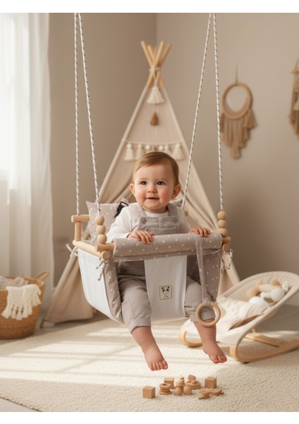 Swingee Emniyet Kemerli Bebek Salıncak Ağaç Salıncak