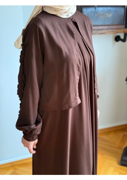 Kahverengi Jile + Ceket Pamuk Takım 5099