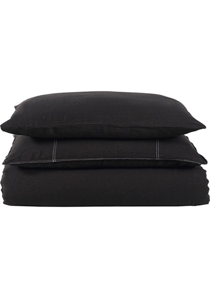 Galya Siyah Keten Nevresim Takımı