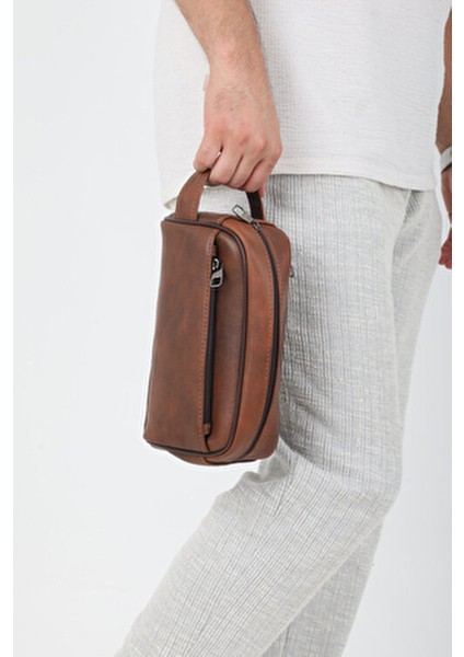 Hakiki Deri Lüks Model Büyük Boy Günlük Erkek El Çantası Tıraş Çantası Portföy&clutch Bakım Çantası