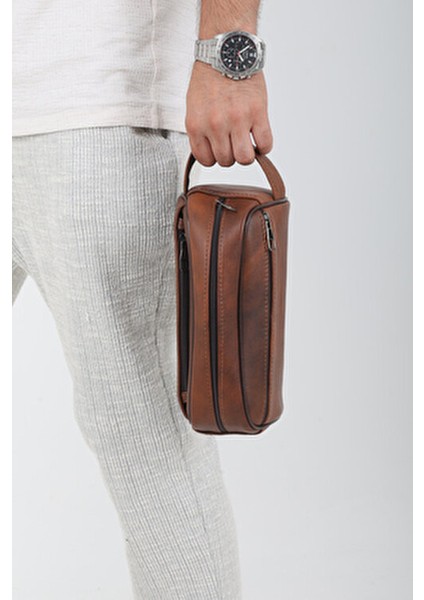 Hakiki Deri Lüks Model Büyük Boy Günlük Erkek El Çantası Tıraş Çantası Portföy&clutch Bakım Çantası