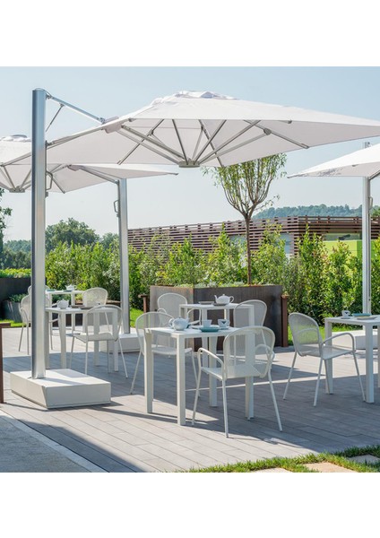 Ronda Matt White Çelik Bahçe Sandalyesi modelleri