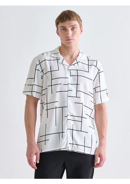 Yeni Sezon Regular Fit Kısa Kollu Desenli Erkek Gömlek fiyatları