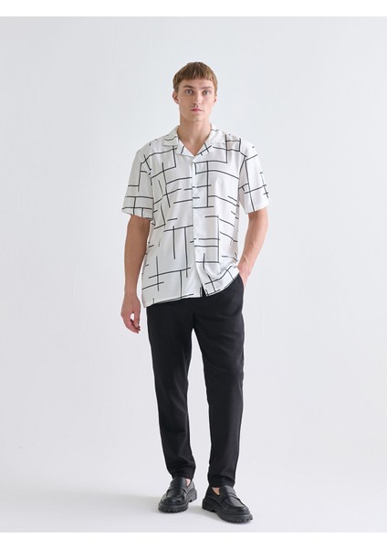 Yeni Sezon Regular Fit Kısa Kollu Desenli Erkek Gömlek modelleri