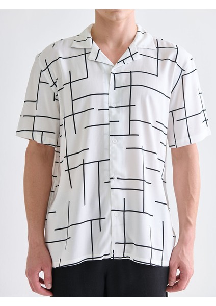Yeni Sezon Regular Fit Kısa Kollu Desenli Erkek Gömlek indirimleri