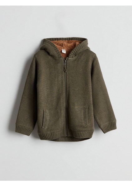 Yeni Sezon Kapüşonlu Erkek Bebek Triko Hırka
