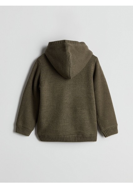 Yeni Sezon Kapüşonlu Erkek Bebek Triko Hırka modelleri