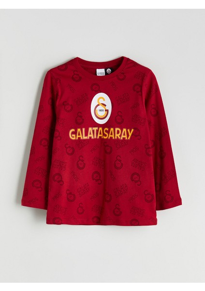 Yeni Sezon Bisiklet Yaka Galatasaray Baskılı Erkek Çocuk Pijama Takımı fiyatları