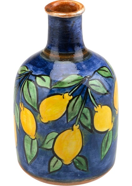Amalfi Coast Handmade Seramik Dark Blue Mini Vazo