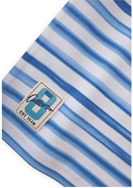 Çizgili Basic Kapri Takım 1-8 Yaş Ekru modelleri