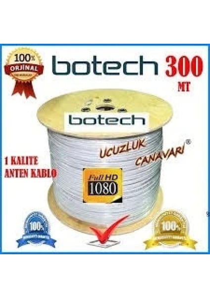 300MT Koaksiyel Uydu Anten Kablo Rg 6/U4L (4887)