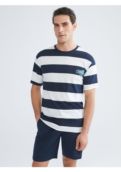 Yeni Sezon Standart Kalıp Erkek Şortlu Pijama Takımı