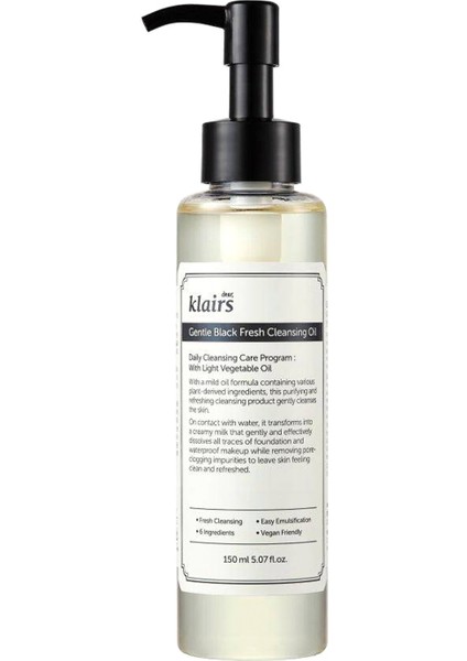 Gentle Black Fresh Cleansing Oil - Nazik Makyaj Temizleme Yağı 150ML