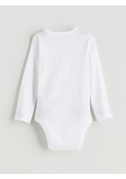 Yeni Sezon Bisiklet Yaka Uzun Kollu Kız Bebek Çıtçıtlı Bodysuit 2'li fırsatları