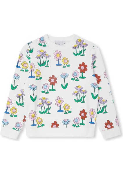 Kemik Baskılı Kız Çocuk Sweatshirt