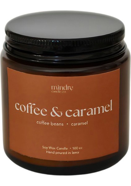 Amber Serisi Kahve Karamel Kokulu Soya Mumu 100 ml