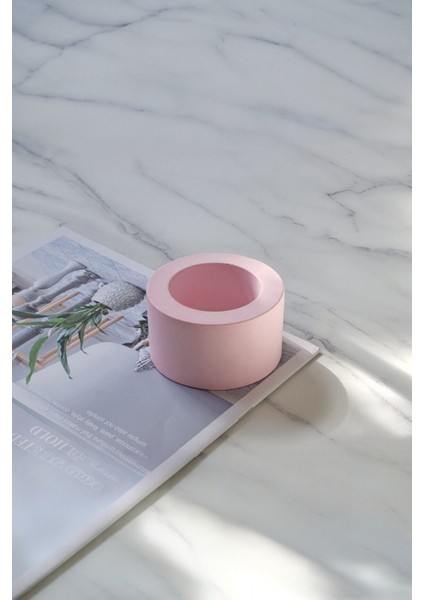 El Yapımı Beton Tealight Mumluk 3\'lü Set | Minimal Dekoratif Mumluk & Şamdan