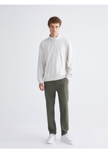 Yeni Sezon Dik Yaka Baskılı Erkek Sweatshirt fırsatları