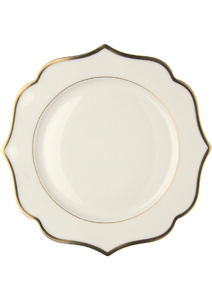 Ionica Fildişi Altın Rengi Detaylı Bone China 18 Parça 6 Kişilik Yemek Takımı fırsatları
