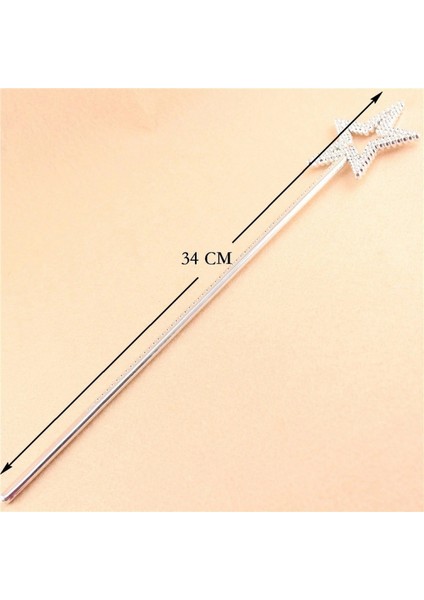 Yıldız Model Peri Asası Melek Asası Prenses Asası Metalize Gümüş Renk (4887) fiyatları