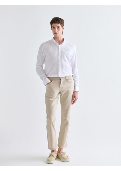 Yeni Sezon Regular Fit Uzun Kollu Armürlü Erkek Gömlek fiyatları