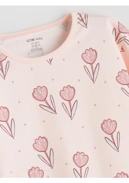 Yeni Sezon Bisiklet Yaka Baskılı Kız Bebek Pijama Takımı fırsatları