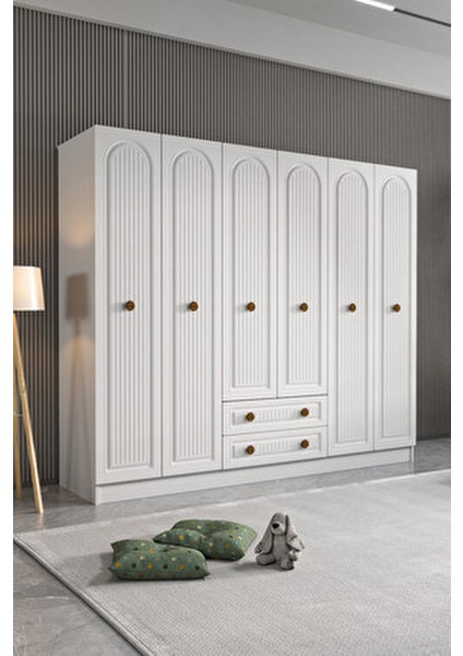 Bohem 6 Kapak 2 Çekmeceli Gardırop fırsatları