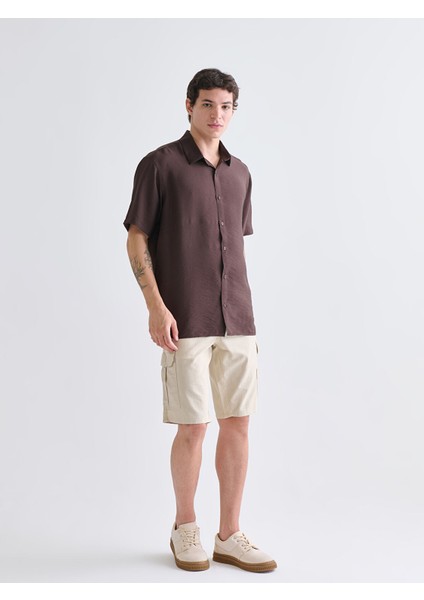 Yeni Sezon Regular Fit Kısa Kollu Viskon Erkek Gömlek fiyatları