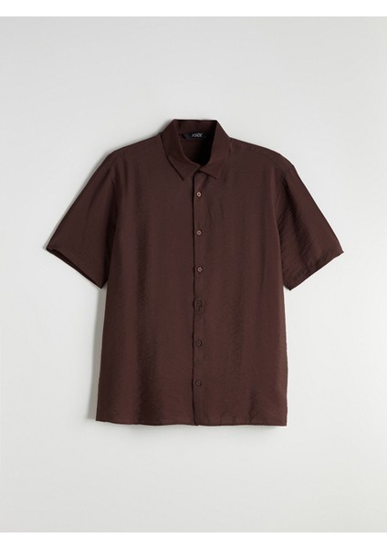 Yeni Sezon Regular Fit Kısa Kollu Viskon Erkek Gömlek indirimleri