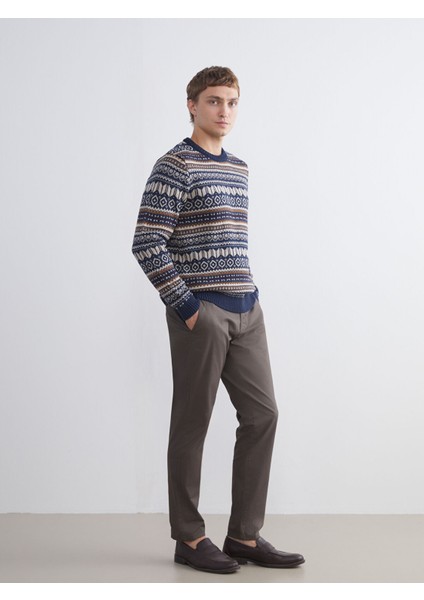 Yeni Sezon Bisiklet Yaka Desenli Erkek Triko Kazak fiyatları