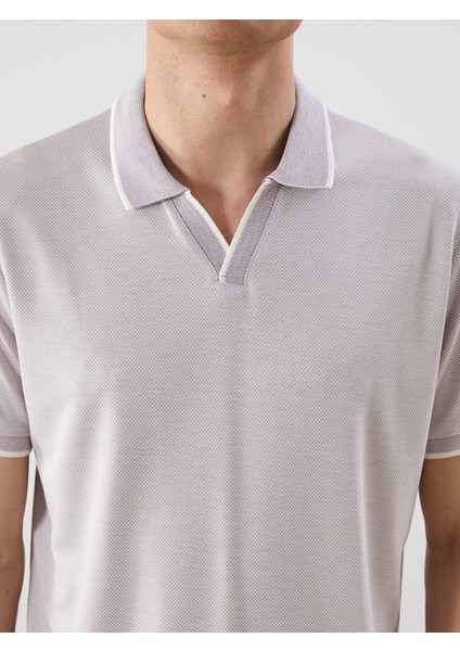 Yeni Sezon Polo Yaka Merserize Görünümlü Erkek Tişört modelleri