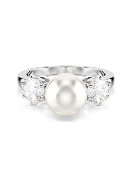5689630 Swarovski Yüzük Matrıx:rıng 8mm Pearl Whıte/rhs 55