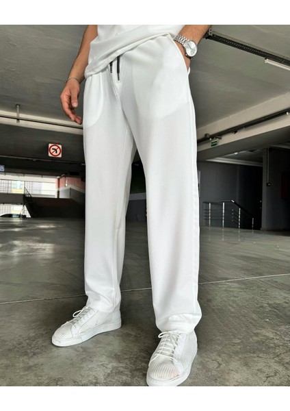 Bağcıklı Premium Çizgili Erkek Baggy Pantolon