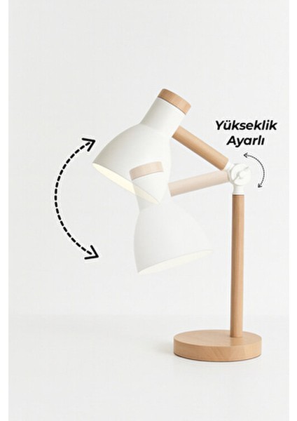 Doğal Ahşap Iskandinav Beyaz Masa Lambası fiyatları
