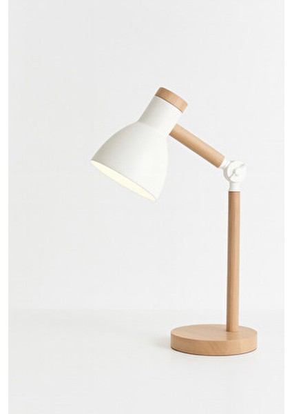 Doğal Ahşap Iskandinav Beyaz Masa Lambası modelleri